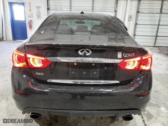2016 Infiniti Q50 3.0t Red Sport 400 with VIN JN1FV7AR6GM451599, listed as a Copart auction lot 45583175 with 89,853 mi miles and Salvage Title. Bid and sale history available at carsss.com. Image 6.