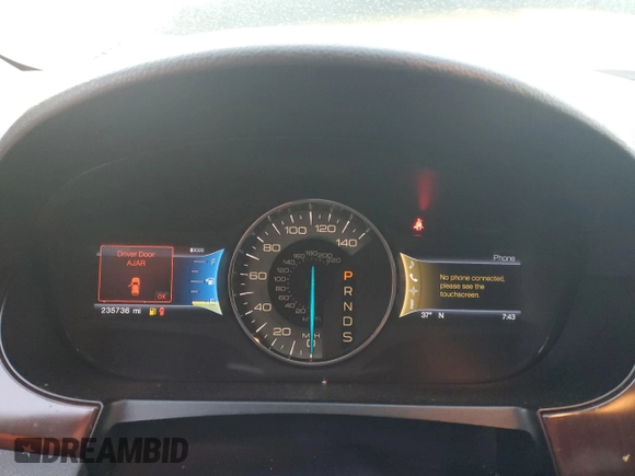 2013 Ford Edge Limited with VIN 2FMDK3KC9DBA32496, listed as a Copart auction lot 48357355 with 235,736 mi miles and Salvage Title. Bid and sale history available at carsss.com. Image 9.