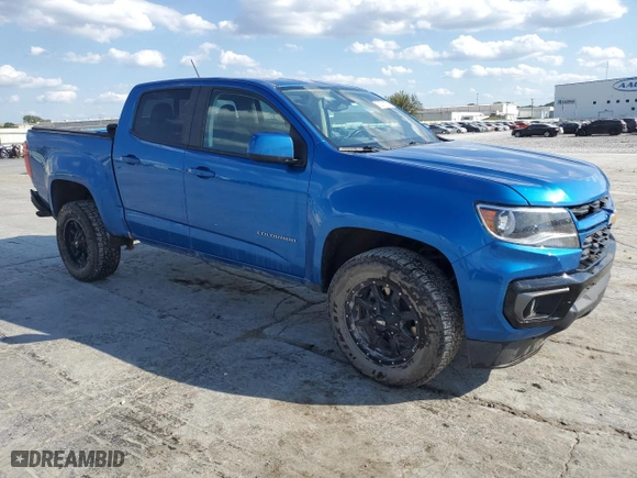 2022 Chevrolet Colorado 2WD LT with VIN 1GCGSCEA1N1297471, listed as a Copart auction lot 72071154 with 59,552 mi miles and Salvage Title. Bid and sale history available at carsss.com. Image 4.