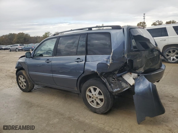 2006 Toyota Highlander with VIN JTEGP21A760125255, listed as a Copart auction lot 78737534 with 0 mi miles and Salvage Title. Bid and sale history available at carsss.com. Image 2.