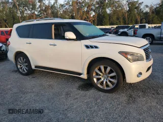 2012 Infiniti QX56 8-passenger with VIN JN8AZ2NC5C9317348, listed as a Copart auction lot 80079664 with 122,457 mi miles and Non Repairable. Bid and sale history available at carsss.com. Image 4.