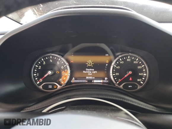 2017 Jeep Renegade Altitude with VIN ZACCJABB4HPF44621, listed as a Copart auction lot 63526195 with 96,485 mi miles and Salvage title. Bid and sale history available at DreamBid. Image 9.