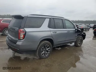 2021 Chevrolet Tahoe Z71 with VIN 1GNSKPKD5MR304512, listed as a Copart auction lot 44765675 with 84,197 mi miles and Salvage Title. Bid and sale history available at carsss.com. Image 3.