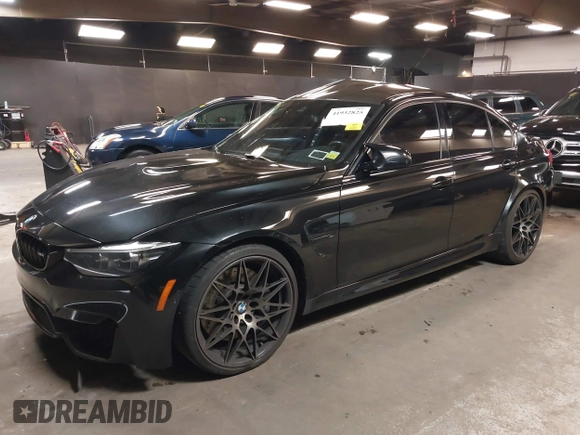 2018 BMW M3 with VIN WBS8M9C5XJ5L71599, listed as a IAAI auction lot 41932825 with 53,730 mi miles. Bid and sale history available at carsss.com. Image 2.