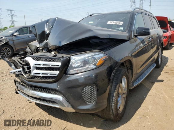 2018 Mercedes-Benz GLS with VIN 4JGDF6EE9JB179437, listed as a Copart auction lot 54319593 with 83,502 mi miles. Bid and sale history available at carsss.com. Image 1.