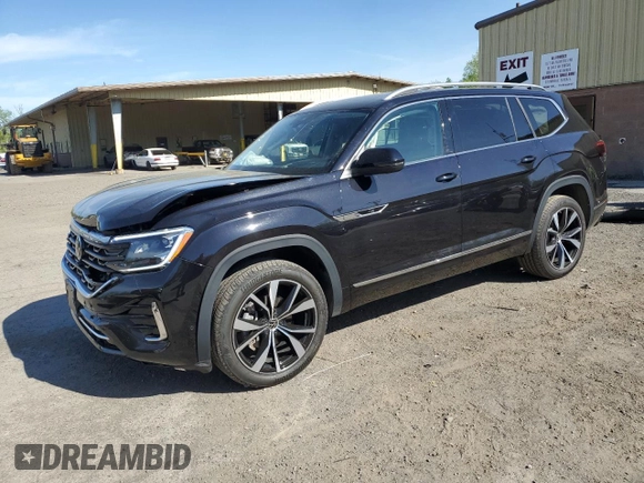 2024 Volkswagen Atlas SEL Premium R-Line with VIN 1V2FR2CA5RC600331, listed as a Copart auction lot 55237615 with 13,796 mi miles and Salvage title. Bid and sale history available at DreamBid. Image 1.