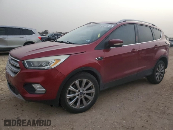 2017 Ford Escape Titanium with VIN 1FMCU0J99HUB42779, listed as a Copart auction lot 47860945 with 98,114 mi miles and Salvage Title. Bid and sale history available at carsss.com. Image 1.