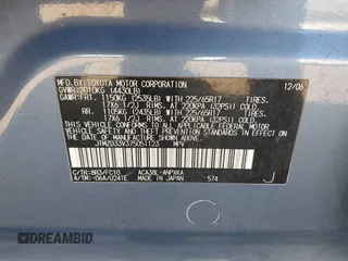 2007 Toyota RAV4 with VIN JTMZD33V375051123, listed as a IAAI auction lot 41708213 with 217,412 mi miles. Bid and sale history available at carsss.com. Image 9.