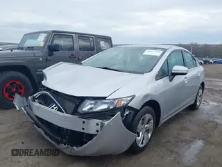 2015 Honda Civic Sedan LX with VIN 19XFB2F54FE111833, listed as a IAAI auction lot 42037241 with 61,080 mi miles. Bid and sale history available at carsss.com. Image 2.