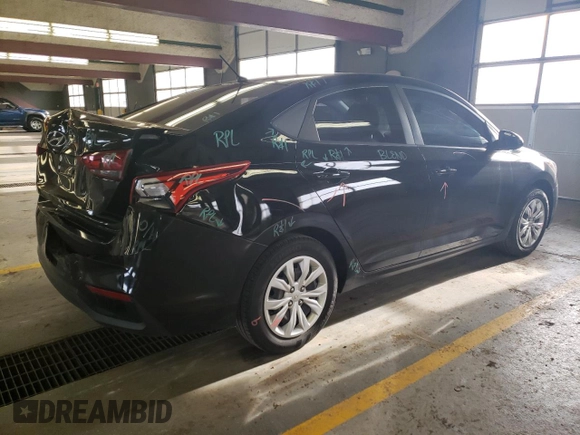 2018 Hyundai Accent SEL with VIN 3KPC24A34JE031669, listed as a Copart auction lot 43640233 with 51,180 mi miles. Bid and sale history available at carsss.com. Image 3.