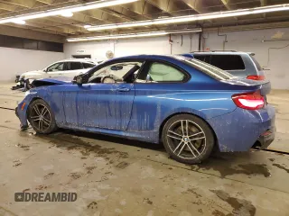 2021 BMW 2 Series M240i xDrive with VIN WBA2J7C07M7J59957, listed as a Copart auction lot 45558215 with 22,522 mi miles and Salvage Title. Bid and sale history available at carsss.com. Image 2.