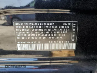 2010 Volkswagen Golf z VIN WVWDB7AJ4AW307245, wystawiony jako Copart lot #75751764 z przebiegiem 114 569 mil mil oraz Szkoda całkowita • Salvage title. Historia ofert i sprzedaży dostępna na DreamBid. Obrazek 14.
