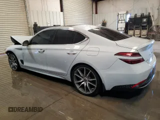 2022 Genesis G70 2.0T with VIN KMTG34TA2NU088116, listed as a Copart auction lot 78257514 with 83,335 mi miles and Clean Title. Bid and sale history available at carsss.com. Image 2.