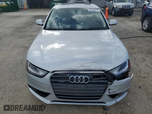 2013 Audi A4 Premium Plus with VIN WAUFFAFL9DN027798, listed as a Copart auction lot 56039275 with 160,521 mi miles and Non repairable. Bid and sale history available at DreamBid. Image 5.