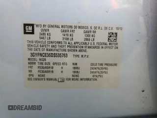 2013 Cadillac SRX Luxury Collection z VIN 3GYFNCE36DS535763, wystawiony jako Copart lot #57084845 z przebiegiem 92 156 mil mil oraz Szkoda całkowita • Salvage title. Historia ofert i sprzedaży dostępna na DreamBid. Obrazek 14.