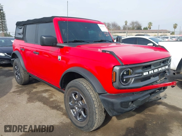 2022 Ford Bronco with VIN 1FMDE5BH4NLB12997, listed as a IAAI auction lot 41473624 with 49,011 mi miles. Bid and sale history available at carsss.com. Image 1.