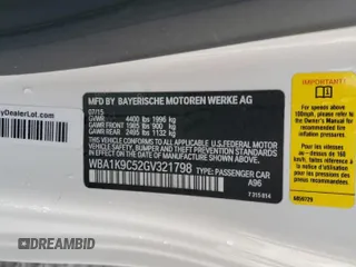 2016 BMW 2 Series 228i with VIN WBA1K9C52GV321798, listed as a Copart auction lot 45011725 with 56,673 mi miles and Salvage Title. Bid and sale history available at carsss.com. Image 12.