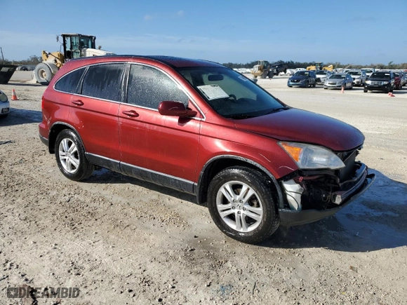 2010 Honda CR-V EX-L with VIN JHLRE4H7XAC009499, listed as a Copart auction lot 76495074 with 115,646 mi miles and Salvage Title. Bid and sale history available at carsss.com. Image 4.