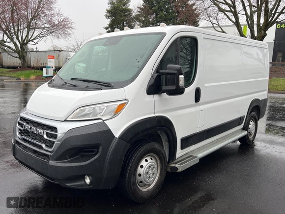 2023 Ram ProMaster Cargo with VIN 3C6LRVVG7PE572634, listed as a Copart auction lot 50415055 with 17,990 mi miles and Clean Title. Bid and sale history available at DreamBid. Image 2.