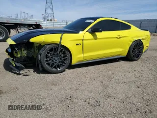2021 Ford Mustang GT with VIN 1FA6P8CF3M5105831, listed as a Copart auction lot 50841185 with 114,399 mi miles and Salvage Title. Bid and sale history available at carsss.com. Image 1.