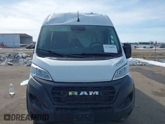 2023 Ram ProMaster Cargo with VIN 3C6LRVDG9PE567047, listed as a IAAI auction lot 41748863 with 186,717 mi miles. Bid and sale history available at carsss.com. Image 11.