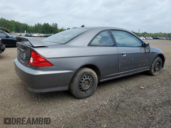 2005 Honda Civic Cpe EX with VIN 1HGEM219X5L806597, listed as a Copart auction lot 64456064 with 239,681 mi miles and Clean Title. Bid and sale history available at carsss.com. Image 3.