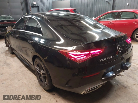 2020 Mercedes-Benz CLA with VIN W1K5J4HB0LN081949, listed as a IAAI auction lot 41545089 with 25,277 mi miles. Bid and sale history available at carsss.com. Image 3.