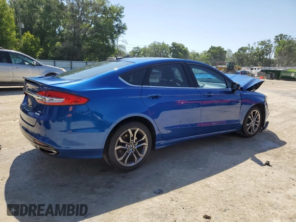 2017 Ford Fusion SE with VIN 3FA6P0H96HR175573, listed as a Copart auction lot 52713555 with 127,108 mi miles and Salvage Title. Bid and sale history available at carsss.com. Image 3.