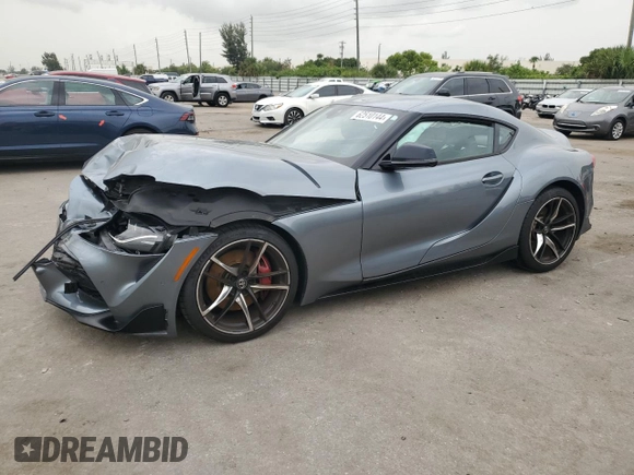 2020 Toyota GR Supra 3.0 with VIN WZ1DB4C06LW032954, listed as a Copart auction lot 62510144 with 0 mi miles and Salvage Title. Bid and sale history available at carsss.com. Image 1.