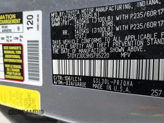 2017 Toyota Sienna XLE Auto Access Seat with VIN 5TDYZ3DC9HS795220, listed as a IAAI auction lot 41641227 with 86,336 mi miles and . Bid and sale history available at DreamBid. Image 9.