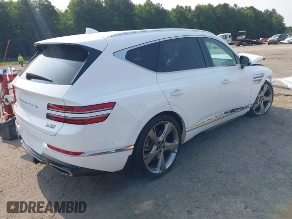 2022 Genesis GV80 with VIN KMUHCESC6NU084725, listed as a IAAI auction lot 42423446 with 66,562 mi miles and . Bid and sale history available at DreamBid. Image 4.