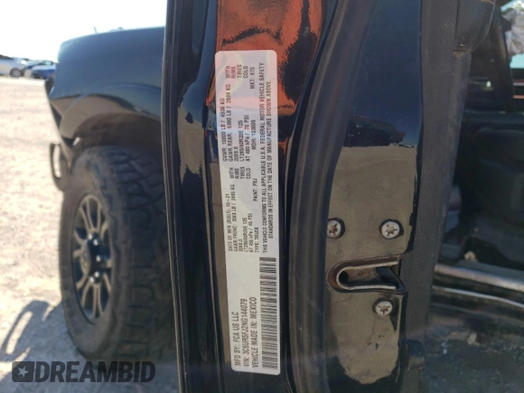 2022 Ram 2500 Laramie z VIN 3C6UR5FJ2NG144079, wystawiony jako Copart lot #68461813 z przebiegiem 155 979 mil mil oraz Nie do naprawy • Non repairable. Historia ofert i sprzedaży dostępna na DreamBid. Obrazek 14.