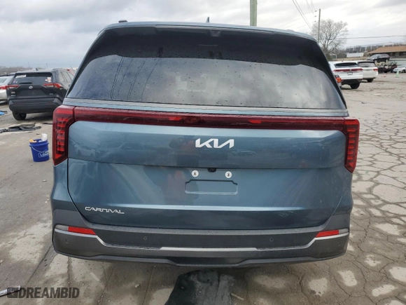 2025 Kia Carnival SX with VIN KNDNE5K35S6460718, listed as a Copart auction lot 43920395 with 4,525 mi miles and Salvage Title. Bid and sale history available at carsss.com. Image 6.