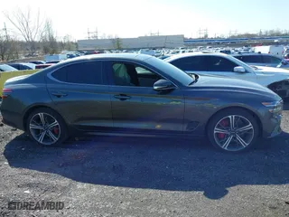 2025 Genesis G70 3.3T Sport Advanced with VIN KMTG54SE6SU149655, listed as a IAAI auction lot 41884329 with 3,287 mi miles. Bid and sale history available at carsss.com. Image 13.