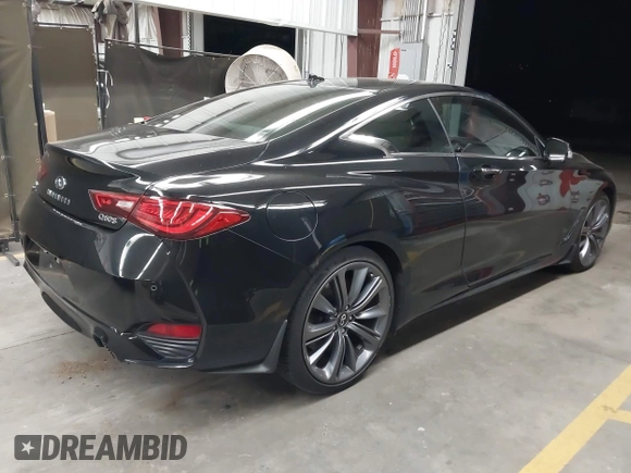 2022 Infiniti Q60 Red Sport 400 with VIN JN1FV7LL4NM680157, listed as a IAAI auction lot 42408607 with 49,060 mi miles and . Bid and sale history available at DreamBid. Image 4.