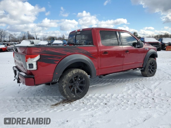 2019 Ford F-150 XL with VIN 1FTEW1E56KFB64268, listed as a Copart auction lot 42147164 with 0 mi miles and Salvage Title. Bid and sale history available at carsss.com. Image 3.