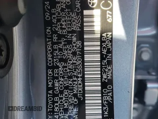 2025 Toyota Corolla Hybrid LE with VIN JTDBDMHE5S3017138, listed as a Copart auction lot 88655055 with 342 mi miles and Salvage Title. Bid and sale history available at carsss.com. Image 12.