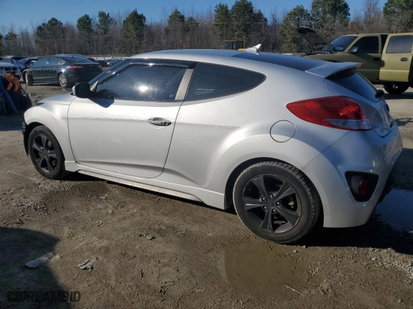 2013 Hyundai Veloster Turbo w/Black Int with VIN KMHTC6AE9DU106958, listed as a Copart auction lot 46146775 with 96,492 mi miles and Clean Title. Bid and sale history available at carsss.com. Image 2.