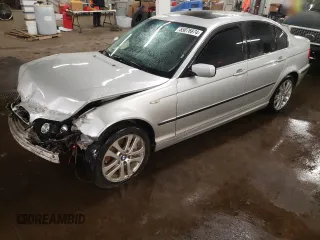2001 BMW 3 Series 330i with VIN WBAAV53491JR80273, listed as a Copart auction lot 85076974 with 0 mi miles and Salvage Title. Bid and sale history available at carsss.com. Image 1.