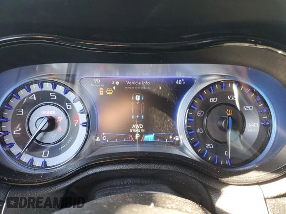 2018 Chrysler 300 with VIN 2C3CCAGG9JH141454, listed as a Copart auction lot 86857554 with 91,642 mi miles and Salvage Title. Bid and sale history available at carsss.com. Image 9.