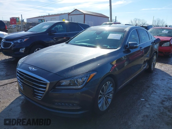 2017 Genesis G80 3.8L with VIN KMHGN4JE0HU203388, listed as a IAAI auction lot 41677912 with 139,590 mi miles. Bid and sale history available at carsss.com. Image 17.