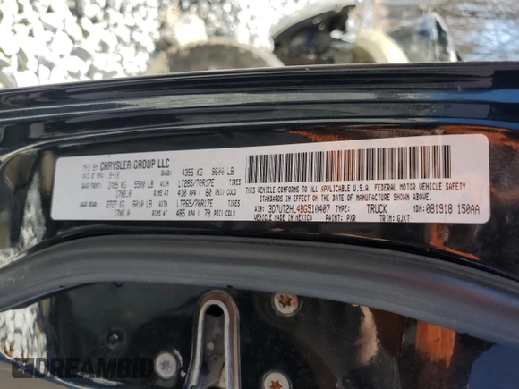 2011 Dodge 2500 SLT with VIN 3D7UT2HL4BG510407, listed as a Copart auction lot 47768295 with 174,173 mi miles and Salvage Title. Bid and sale history available at DreamBid. Image 12.