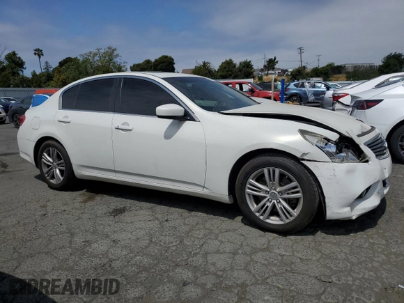 2013 Infiniti G37 Journey with VIN JN1CV6AP1DM726271, listed as a Copart auction lot 55510275 with 90,145 mi miles and Salvage title. Bid and sale history available at DreamBid. Image 4.
