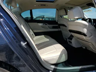 2018 BMW 7 Series 740i with VIN WBA7E2C58JG743126, listed as a Copart auction lot 53843795 with 90,614 mi miles and Salvage title. Bid and sale history available at DreamBid. Image 10.