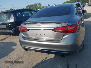 2020 Infiniti Q50 Red Sport 400 with VIN JN1FV7AR8LM660823, listed as a IAAI auction lot 40322341 with 104,530 mi miles and . Bid and sale history available at carsss.com. Image 16.
