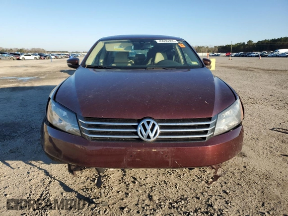2013 Volkswagen Passat SE w/Sunroof with VIN 1VWBP7A33DC061222, listed as a Copart auction lot 45636395 with 127,218 mi miles and Salvage Title. Bid and sale history available at carsss.com. Image 5.