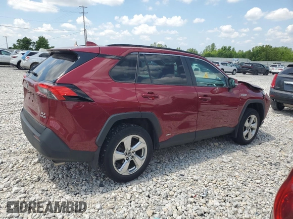 2021 Toyota RAV4 Hybrid LE with VIN 4T3B6RFVXMU021230, listed as a Copart auction lot 61208665 with 46,482 mi miles and Salvage title. Bid and sale history available at DreamBid. Image 3.