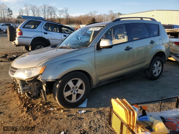 2007 Mitsubishi Outlander ES with VIN JA4MS31X87Z010445, listed as a Copart auction lot 87654255 with 276,181 mi miles and Salvage Title. Bid and sale history available at carsss.com. Image 1.
