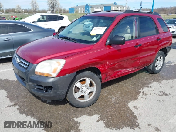 2007 Kia Sportage LX with VIN KNDJF724577371572, listed as a IAAI auction lot 41817960 with 213,062 mi miles. Bid and sale history available at carsss.com. Image 20.