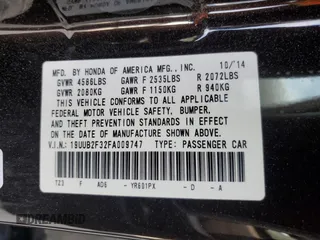 2015 Acura TLX V6 with VIN 19UUB2F32FA009747, listed as a Copart auction lot 55556435 with 83,592 mi miles and Salvage title. Bid and sale history available at DreamBid. Image 12.
